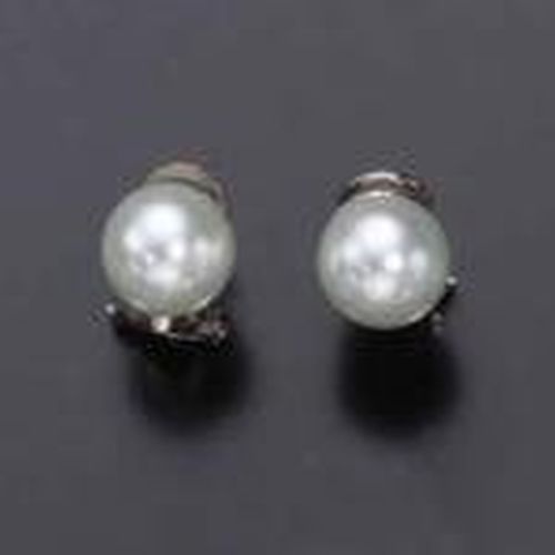 CZ Collections 10mm Imitation Pearl Stud Clip/Post Earrings