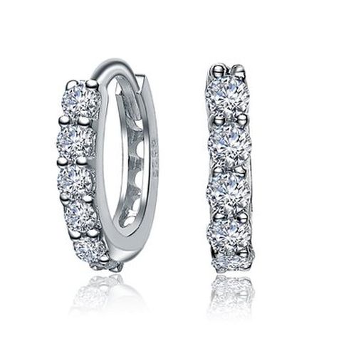 CZ Collections Small Huggie Earrings