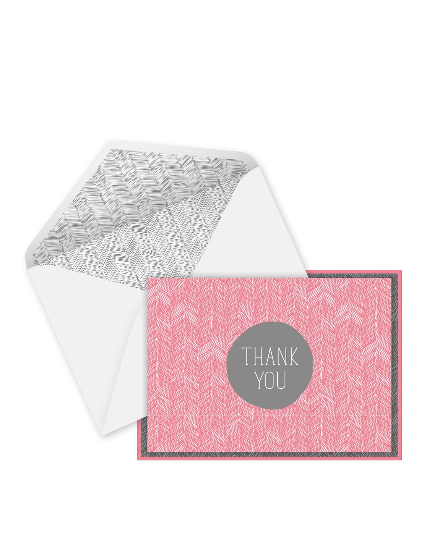 Eccolo Many Thanks Boxed Notes Pink And Gray Thank You 4X6