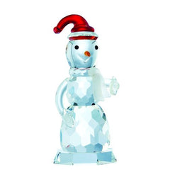 Galway Magical Snowman Ornament, Clear, Crystal, 6" x 4" x 6"