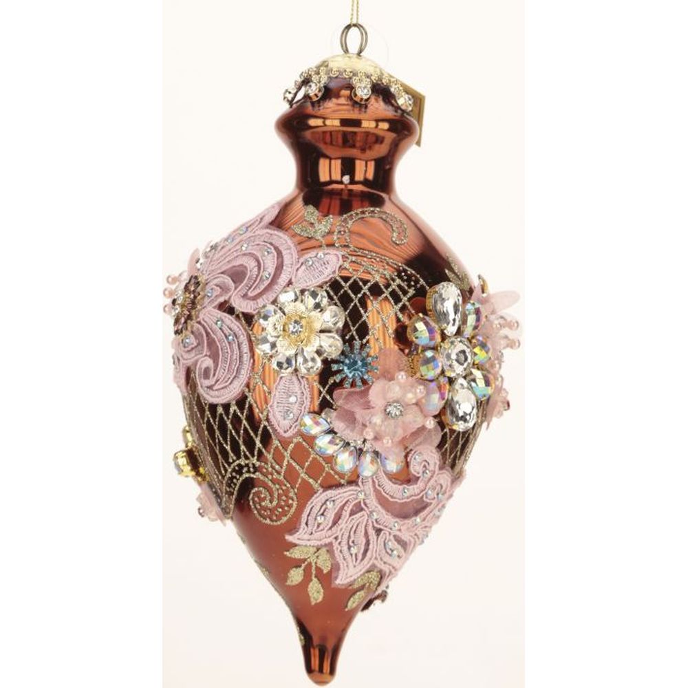 Mark Roberts Christmas 2023 King's Jewel Finial Ornament, Copper Shiny