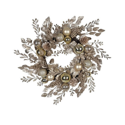Kurt Adler 24" Un-Lit Gold and Champagne Rattan Wreath