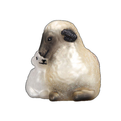 Old World Christmas Sheep With Lamb Ornament