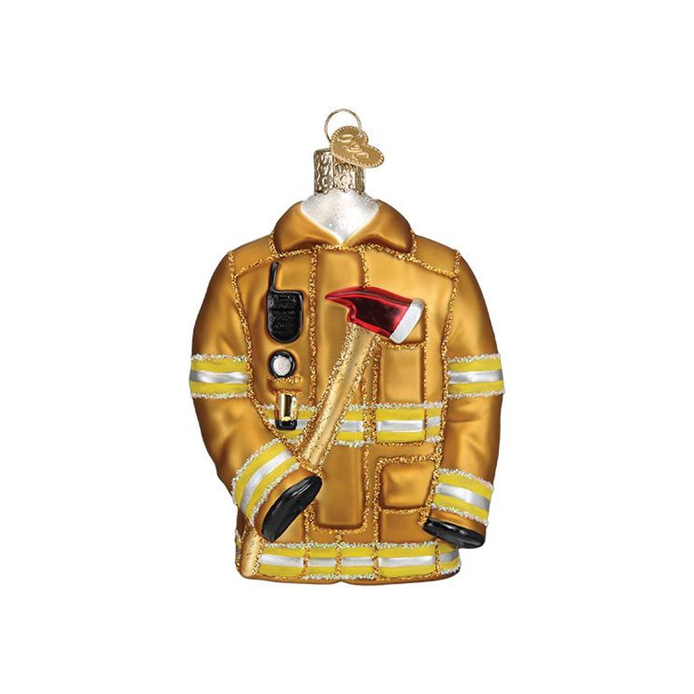 Old World Christmas Firefighter's Coat Ornament
