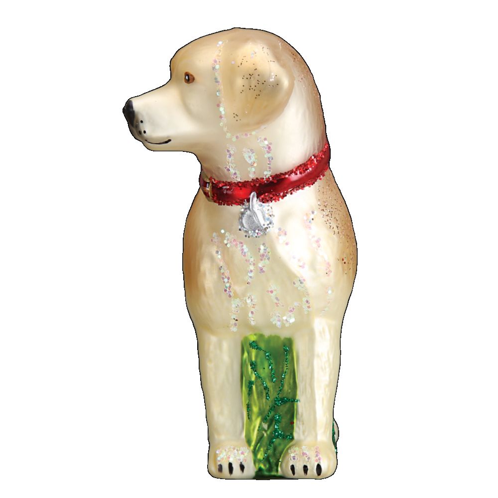 Old World Christmas Standing Yellow Lab Ornament