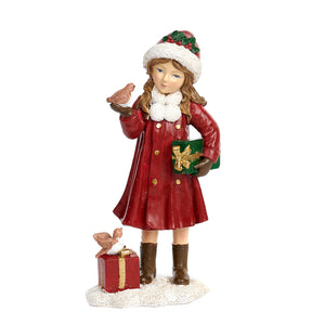 Goodwill Christmas Kid With Bird Two-tone Red 15.5Cm
