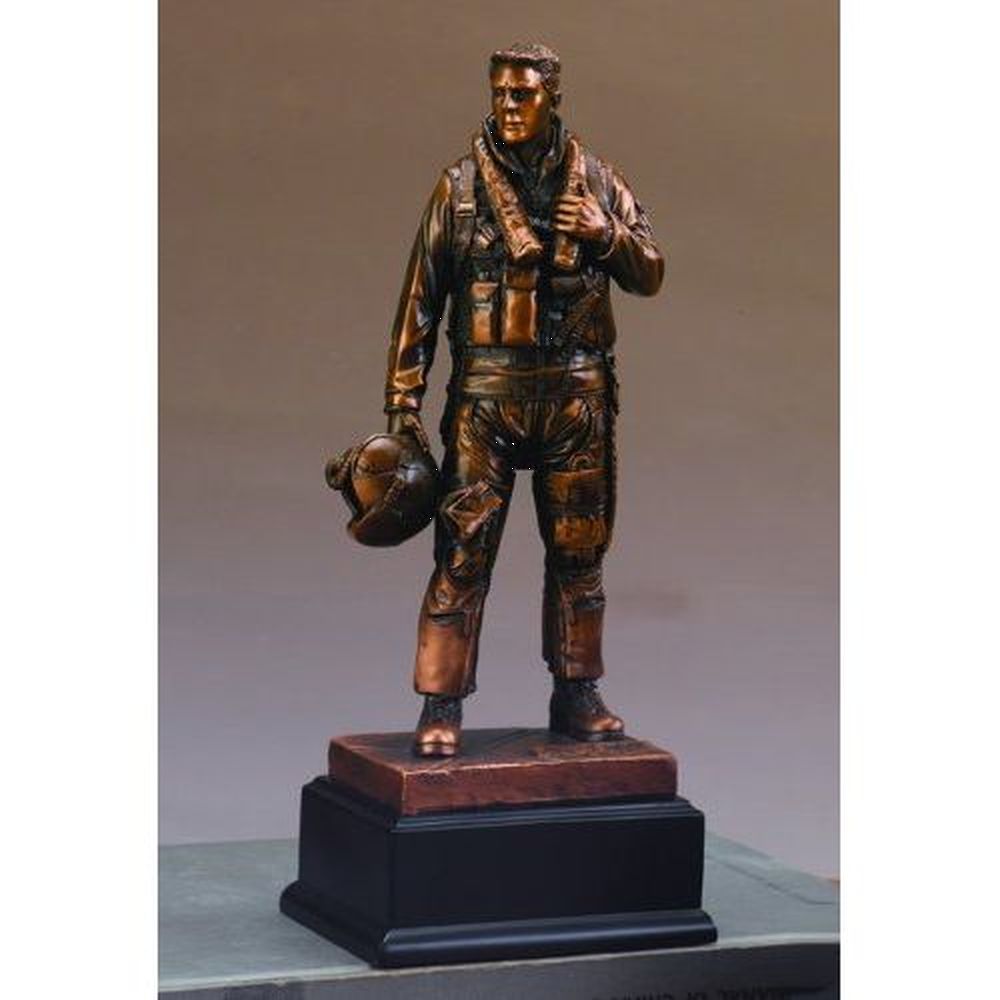 Treasure of Nature Airforce Statue, Bronze Plated, 11.5" x 4.5"