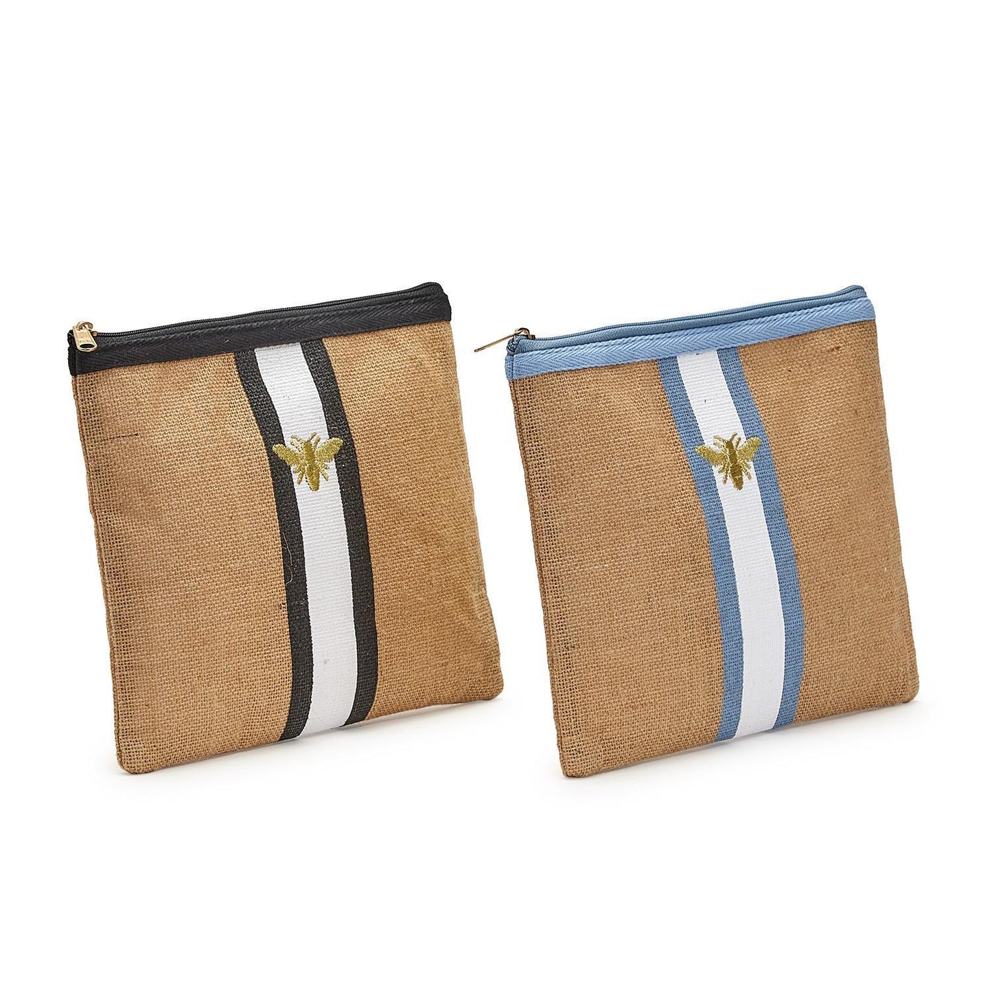 Two's Company Golden Bee Zippered Multipurpose Bag Assorted 2 Colors.