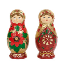 Load image into Gallery viewer, Majestic Matryoshka Nesting Doll Two-tone Burgundy, Set of 2, Assortment