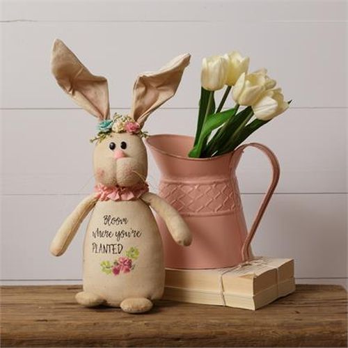 Your Heart's Delight Bunny - Bloom Where You're Planted Decor, Brown, Cotton