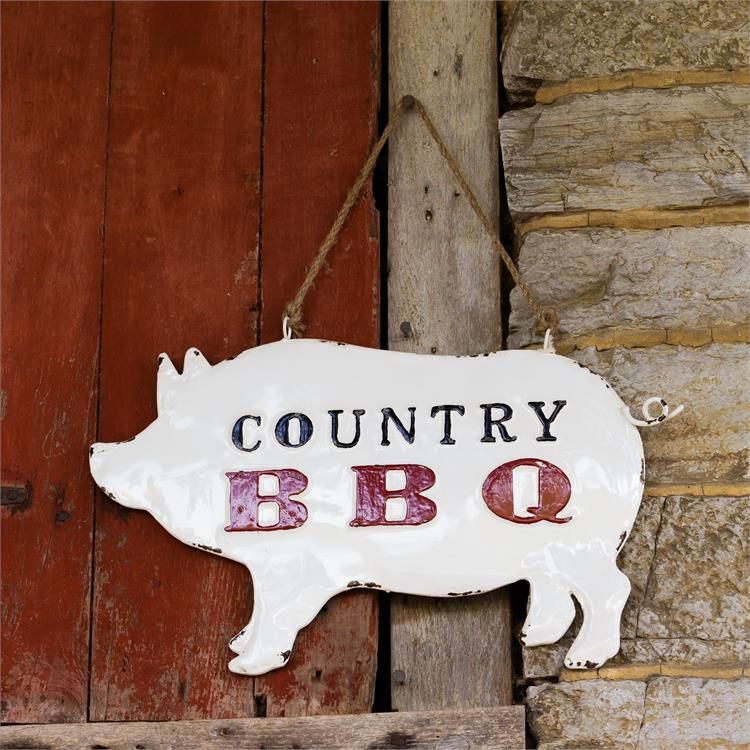 Your Heart's Delight Sign - Pig, Country BBQ, Iron