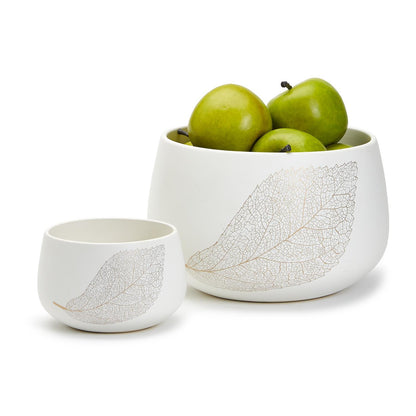 Two's Company Golden Filigree Set of 2 Bowl - Ceramic