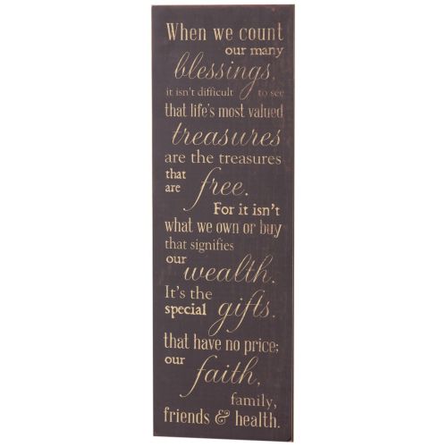 Your Heart's Delight Count Our Blessings Wooden Sign, Wood