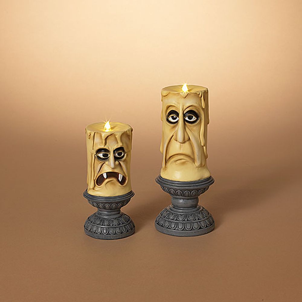 Gerson Company Set of 2 B/O Lighted Resin Halloween Candles