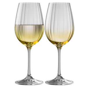 Galway Erne Wine Glass, Set of 2 in Amber, Glass