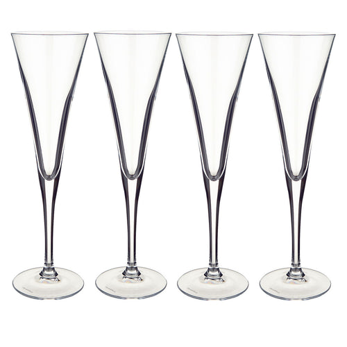 Villeroy & Boch Purismo Special Flute Champagne Glasses, Set of 4