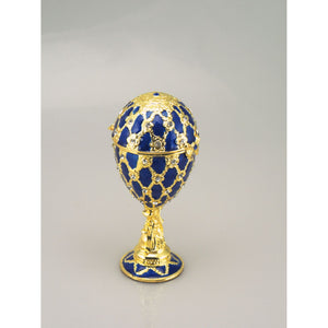 Musicbox Kingdom 5.3" Jewelry Egg Turns To The Melody “Blue Danube”