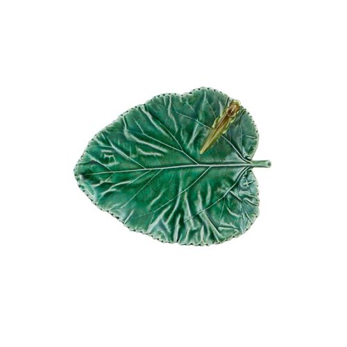 Bordallo Pinheiro Mulberry Leaf With Grasshoper Platter, 17.5Cm