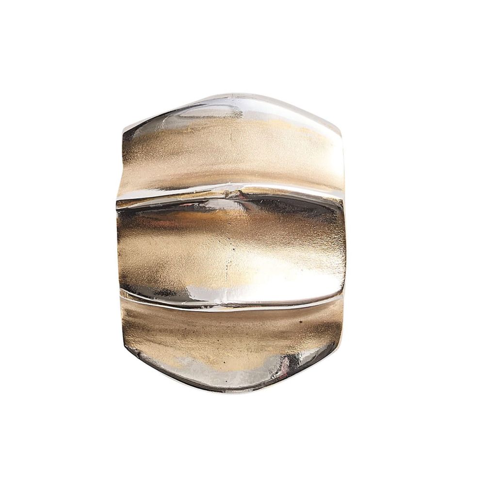 Kim Seybert Desert Napkin Ring in Gold & Silver, Set of 4, Aluminum