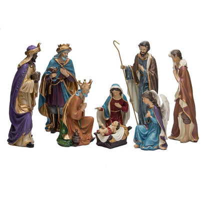 Kurt Adler 9"Resin 8 Piece Nativity Set