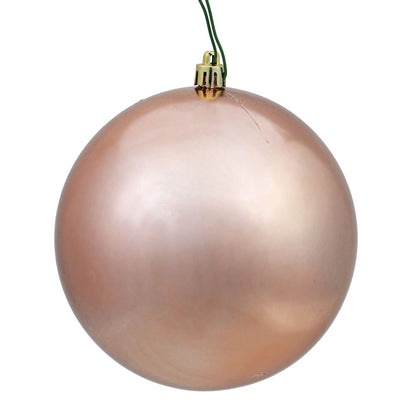 Vickerman 3" Rose Gold Shiny Ball Ornament, 12 per Bag, Plastic