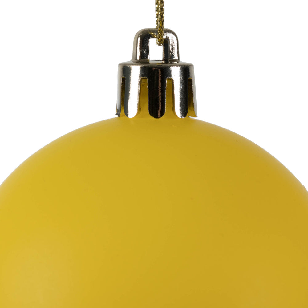 Vickerman 2.4" Yellow Matte Ball Ornament, 24 per Bag, Plastic