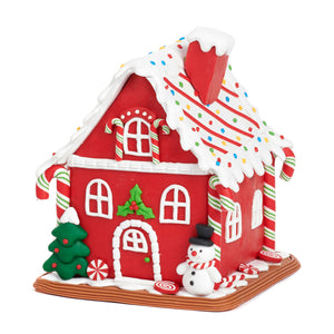 Goodwill Clay Gingerbread Candy House Two-tone Red 17Cm