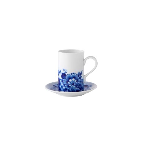 Vista Alegre Blue Ming Coffee Cup And Saucer, Set of 4, Porcelain