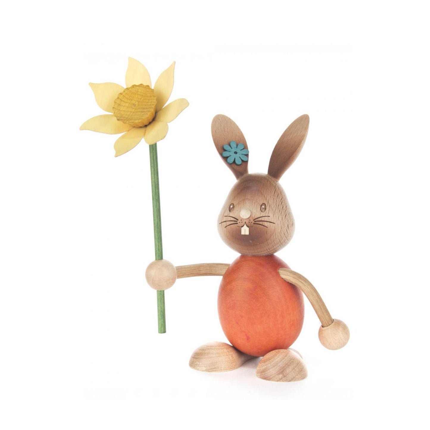 Alexander Taron Dregeno Easter Figurine - Rabbit with Daffodil
