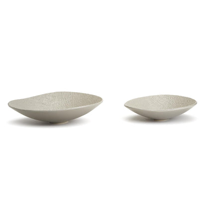 Two's Company S/2 Haiku Collection Wave Bowl In A Shitake Beige Color (Food Safe)