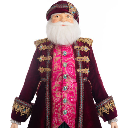 Katherine's Collection Sugar Plum Santa Doll 32-Inch, 17x14x35 Inches, Red Resin