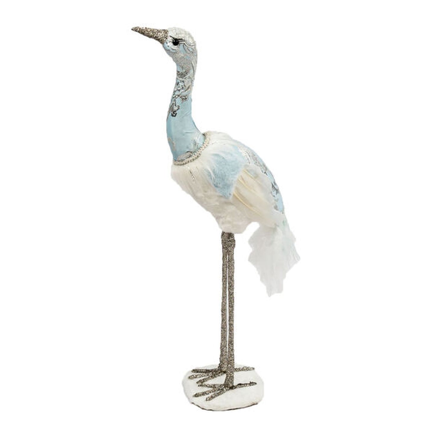 December Diamonds Sleigh Ride 28In Blue Ice Crane Figurine