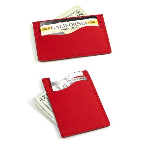 Bey Berk Red Leather Slim Wallet With Multi Slots by Bey Berk