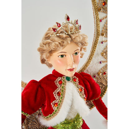Katherine's Collection 2022 All The Trimmings Angel Tabletop Figurine, 27.5" Red
