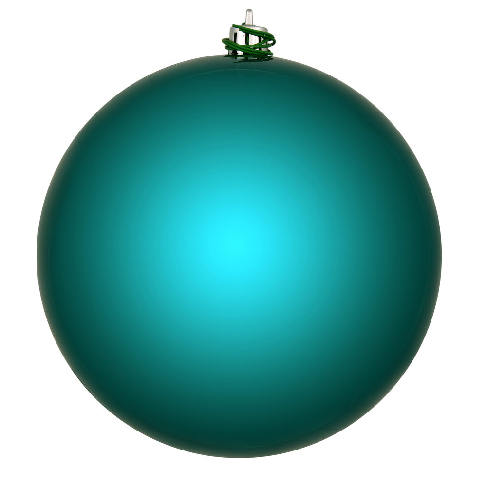 Vickerman 8" Dark Teal Shiny Ball Ornament