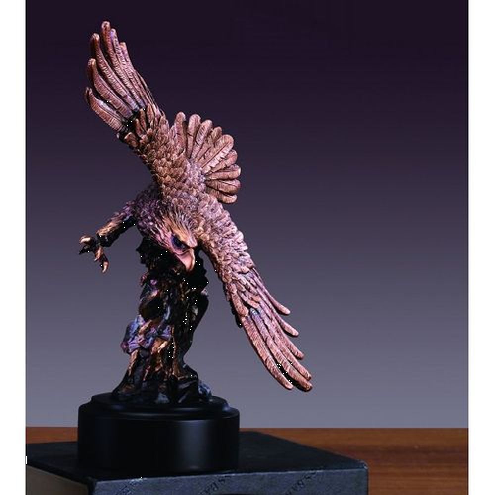 Treasure of Nature Flying Bronze Finish Eagle Figurine, 9" x 6"