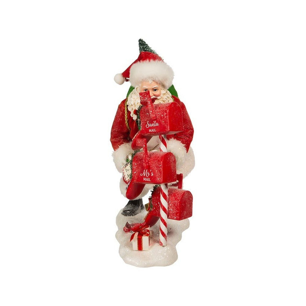 Kurt Adler 10.5" Fabriche Santa With Mailbox