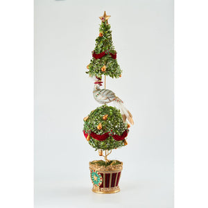 Katherine's Collection 2022 Partridge in a Pear Tree Topiary, 38"