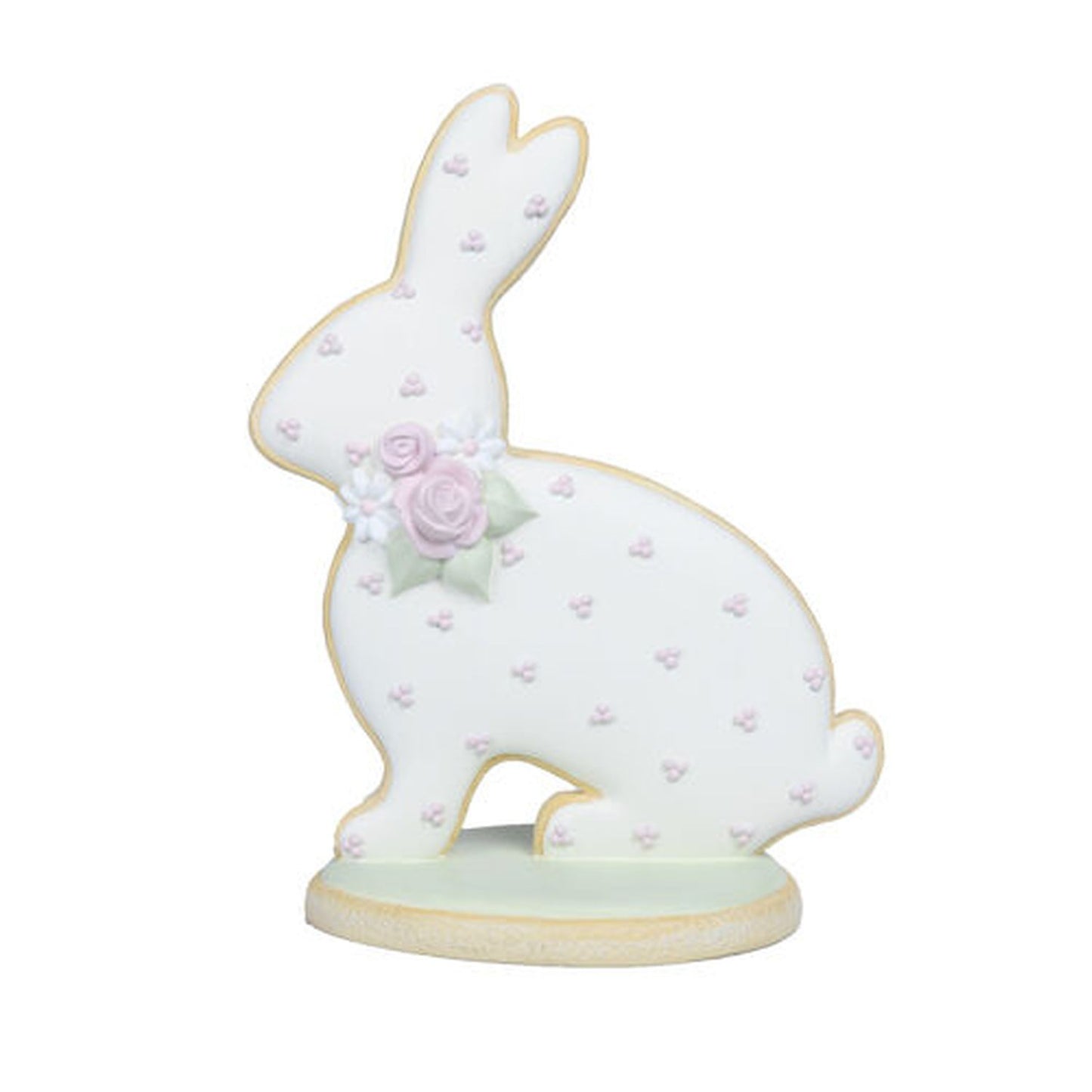 December Diamonds Cotton Candy Land 12" Cookie Cut Out Bunny Sitting, Multicolor