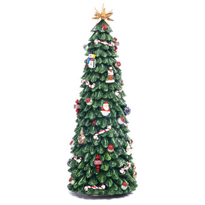 Goodwill Music Motion Tall Decorated Christmas Tree Two-tone Green 30Cm