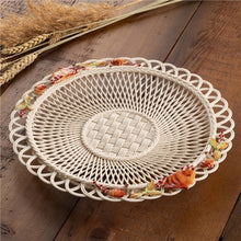 Load image into Gallery viewer, Belleek Thanksgiving Basketweave Plate, 1.5&quot; x 11&quot; x 11&quot;