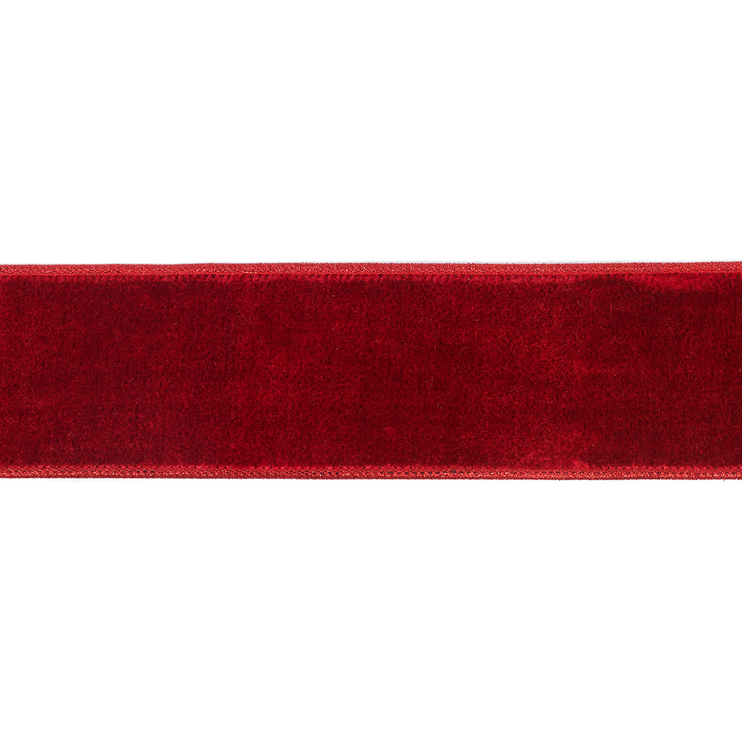 Goodwill Velvet Ribbon Red 6.4Cm/5 Yards