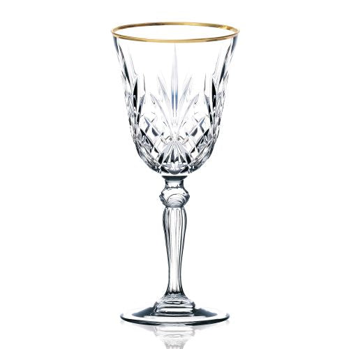 Lorenzo Siena Collection Set Of 4 Crystal White Wine Glass, Clear, Crystal