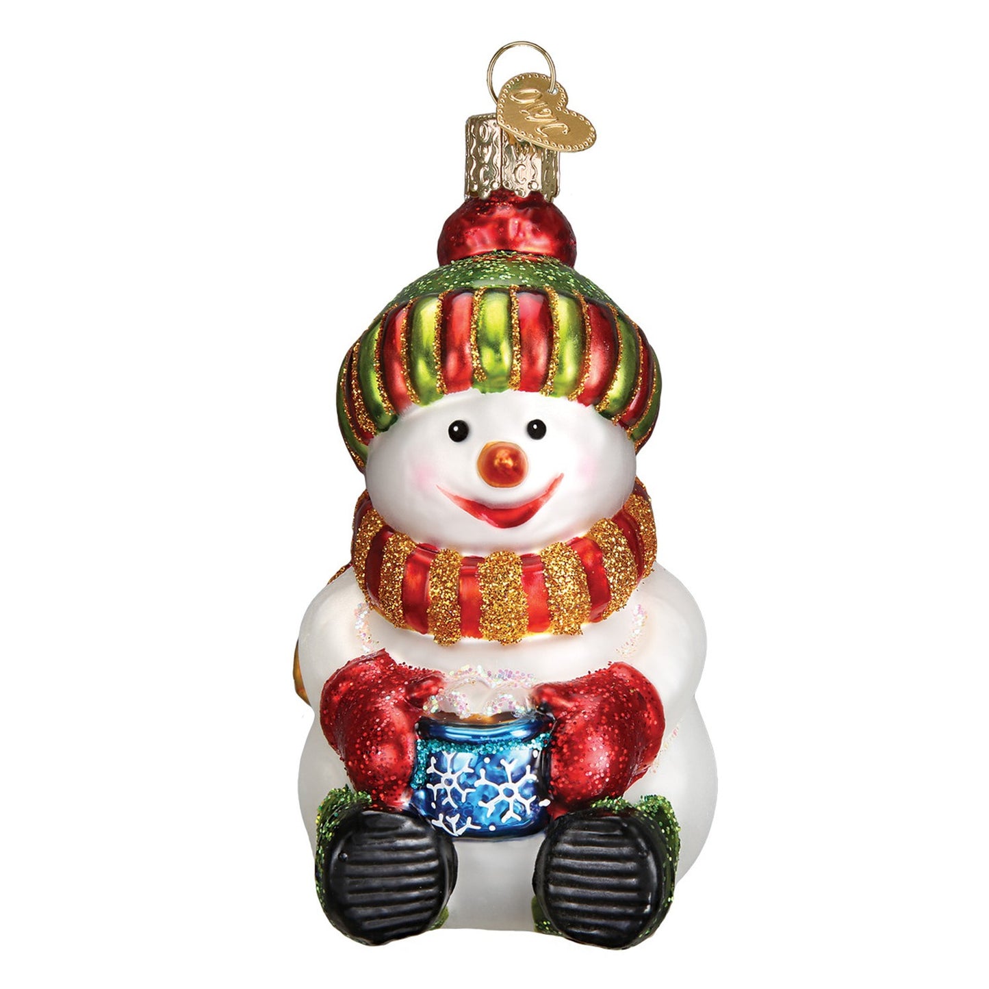 Old World Christmas Snowman With Cocoa Ornament