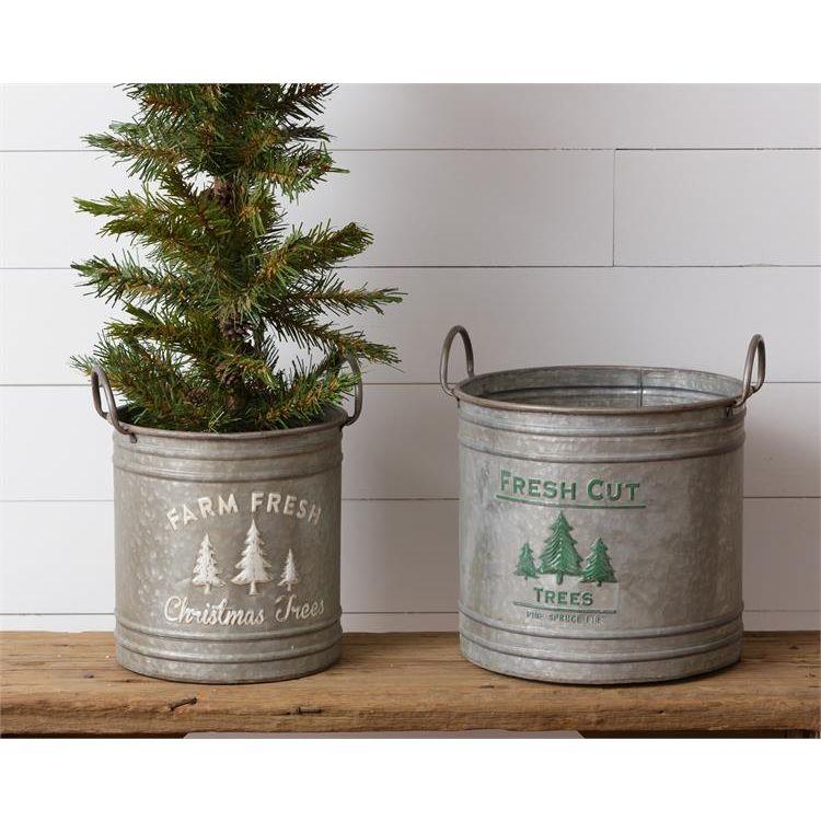 Audrey's Your Heart's Delight Tin - Buckets, Galvanized Set of 2 by Audrey