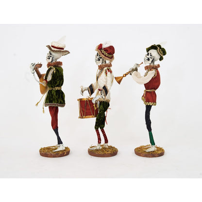 Katherine's Collection 2022 Shakesfeare Minstrel Skeleton Trio Figure, Assorted of 3