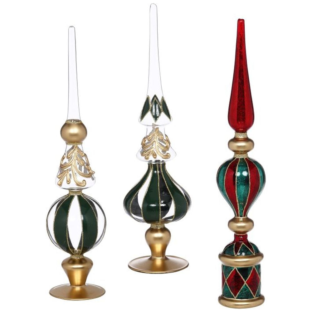 Mark Roberts 2022 Jolly Striped Finial, Assortment Of 3 15-17 Inches
