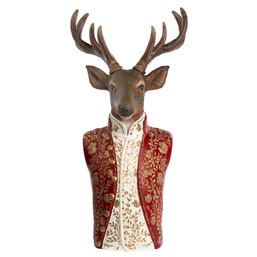 Goodwill Gentleman Deer Bust Two-tone Red/Brown/Gold/Cream 68.5Cm