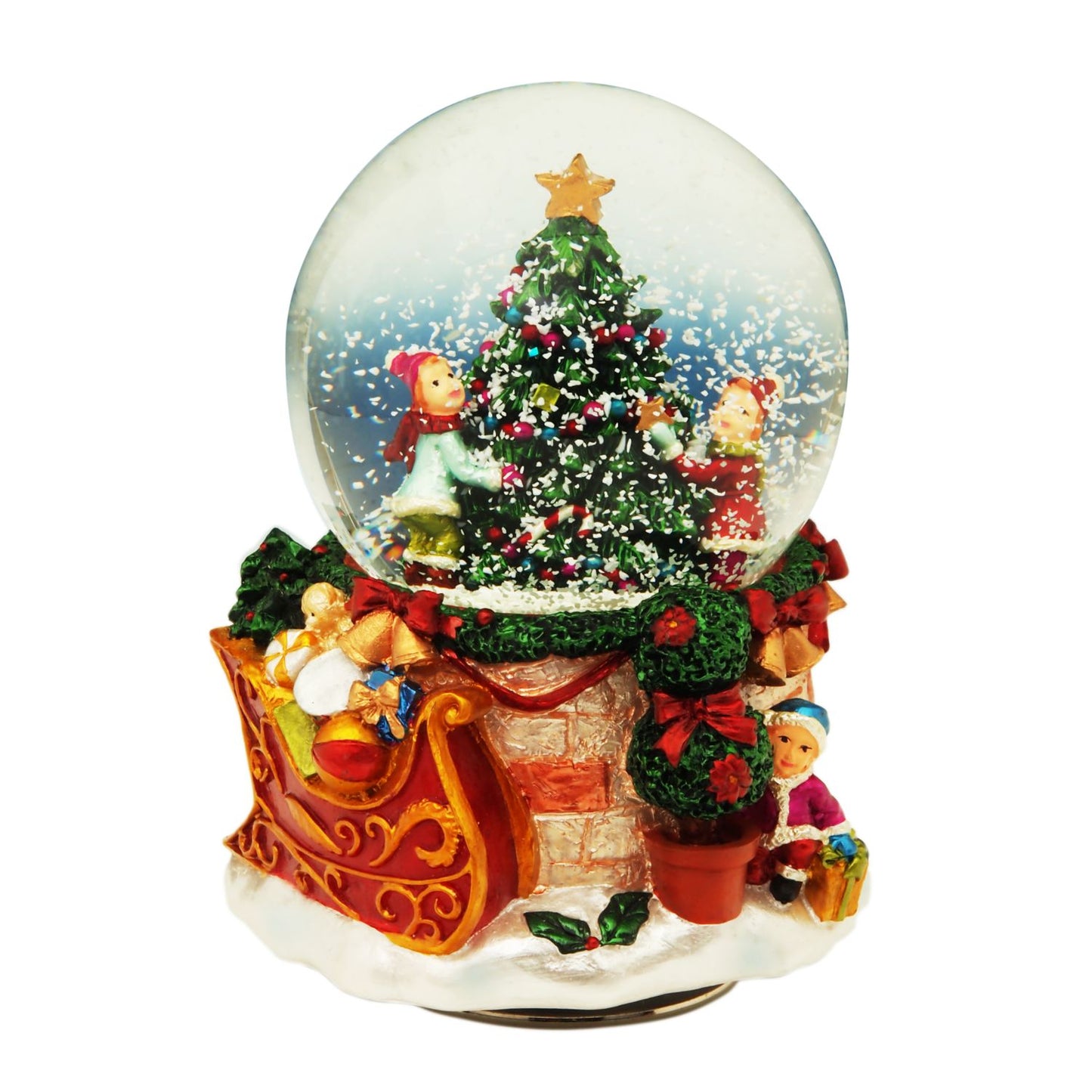 Musicbox Kingdom 3.1" Snow Globe With Christmas Tree Plays“O Christmas Tree”