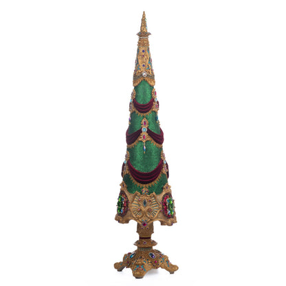 Katherine's Collection Nutcracker Embellished Tabletop Tree, 8x8x37 Inches Green